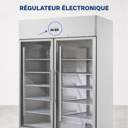 Armario Refrigerado Positivo 1400 L 2 Puertas de Vidrio GN 2/1