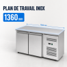 Mesa Refrigerada Positiva 2 Puertas 228 L Ventilada Inox