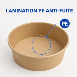 Kraft Salad Bowl 500 ml Ø 150 mm — Pack of 300