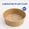 Kraft Salad Bowl 500 ml Ø 150 mm — Pack of 300