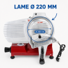 Cortadora de Jamón por Gravedad Ø 220 mm 120 W Roja
