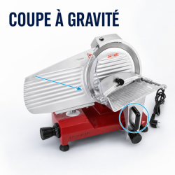 Cortadora de Jamón por Gravedad Ø 220 mm 120 W Roja