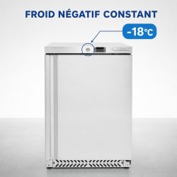 Armoire Refrigerada Negativa Inox 170 L -18°C Bajo Plan