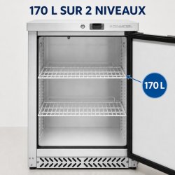 Armoire Refrigerada Negativa Inox 170 L -18°C Bajo Plan