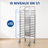 Échelle Gastronorm GN 1/1 15 Niveles Inox Ruedas