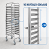 Échelle Pastelera Inox 16 Niveles 600x400 | Dynasteel
