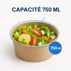 Kraft Salad Bowl 750 ml Ø150 mm — Pack of 300