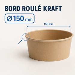 Kraft Salad Bowl 750 ml Ø150 mm — Pack of 300