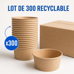 Bol para Ensalada Kraft 750 ml Ø150 mm — Lote de 300