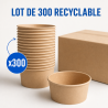 Bol para Ensalada Kraft 750 ml Ø150 mm — Lote de 300