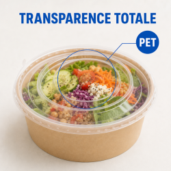 Tapa PET Ø 165 mm para Bol Ensalada 1300 ml - x300