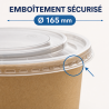 Tapa PET Ø 165 mm para Bol Ensalada 1300 ml - x300