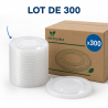 PET lid Ø 165 mm for Salad Bowl 1300 ml - x300