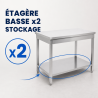 Mesa Inox 1200x700 mm con Estante Inferior — Pro CHR