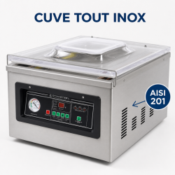 Máquina de vacío con campana 900 W - Soldadura 400 mm Inox
