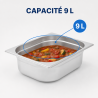 Bac Gastro GN 2/3 Inox 9 L - Profundidad 100 mm