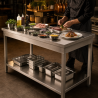 Mesa de Inox 1600 x 600 mm con Estante Inferior — AISI 201
