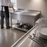 Plonge Inox 1 Bac Escurridor Derecho - L 1000 x P 600 mm