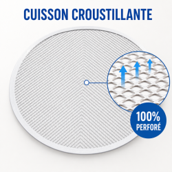 Placa para Pizza Perforada Ø 350 mm Aluminio — Pro