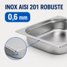 Bac Gastro GN 1/2 Inox - 65 mm - 4 L - Cocina Pro