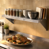 Estante de Pared Inox 800 x 300 mm con Respaldo