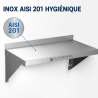 Estante de Pared Inox 800 x 300 mm con Respaldo