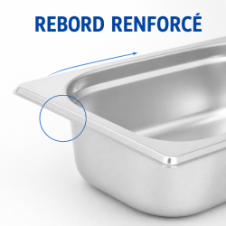 Bac Gastro GN 1/4 Inox — Profundidad 65 mm — 1,8 L
