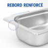 Bac Gastro GN 1/4 Inox — Profundidad 65 mm — 1,8 L