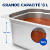 Bac Gastro GN 2/3 Inox 13 L - Profundidad 150 mm