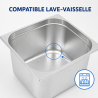 Bac Gastro GN 2/3 Inox 13 L - Profundidad 150 mm