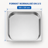 Bac Gastro GN 2/3 Inox — 40 mm, 3 L, Lavavajillas