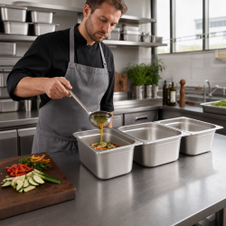 Bac Gastro GN 2/3 Inox 18 L - Profundidad 200 mm