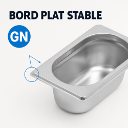 Bac Gastro GN 1/9 Inox - Profundidad 65 mm - 0,6 L