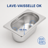 Bac Gastro GN 1/9 Inox - Profundidad 65 mm - 0,6 L