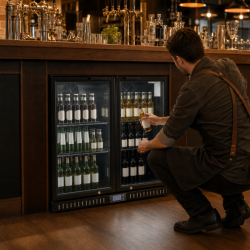 Arrière-Bar Refrigerado 209 L 2 Puertas de Vidrio — Ventilado