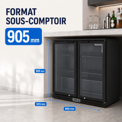 Arrière-Bar Refrigerado 209 L 2 Puertas de Vidrio — Ventilado