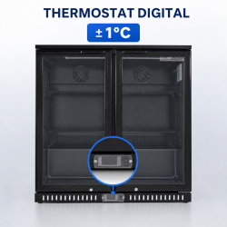 Arrière-Bar Refrigerado 209 L 2 Puertas de Vidrio — Ventilado