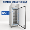 Armario Refrigerado Positivo 650 L Inox GN 2/1 Ventilado