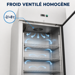 Armario Refrigerado Positivo 650 L Inox GN 2/1 Ventilado