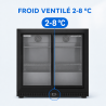 Bar Trasero Refrigerado 212 L 2 Puertas Correderas Negro
