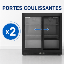 Bar Trasero Refrigerado 212 L 2 Puertas Correderas Negro