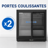 Bar Trasero Refrigerado 212 L 2 Puertas Correderas Negro