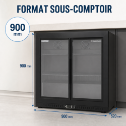 Bar Trasero Refrigerado 212 L 2 Puertas Correderas Negro