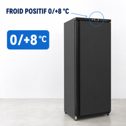 Armoire Refrigerada Positiva 376 L Negra 0/+8 °C