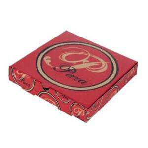 Caja de pizza roja - 50 x 50 cm - Ecológica - Lote de 50
