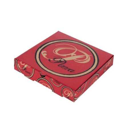 Caja de pizza roja - 33 x 33 cm - Ecológica - Lote de 100