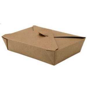 Caja de almuerzo de gran tamaño - Tapa con 4 solapas - Ecológico - Lote de 50