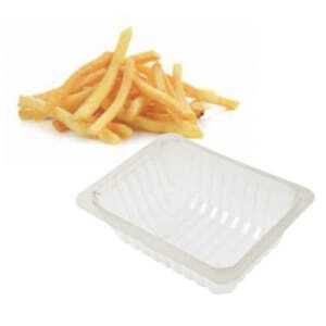 Lot of 1200 Translucent French Fries Trays - 100 cl