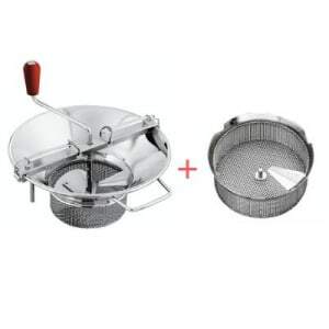 Pack Moulin à Légumes N°5 Acier Etamé - Grille Ø 1,5 mm Tellier