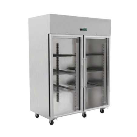 Refrigerated Cabinet with 2 Glass Doors GN2/1 - 1400 L